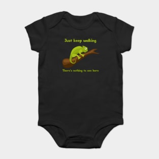 Animal Humor Chameleon Keep Walking Baby Bodysuit